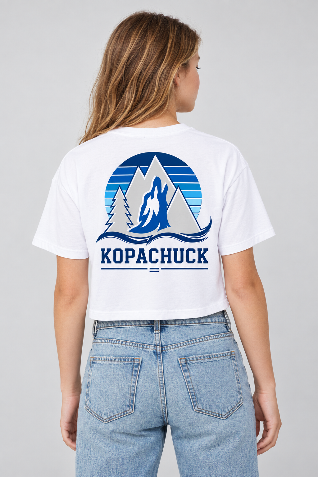 Kopachuck Coyote Striped Women's Rib Baby Tee