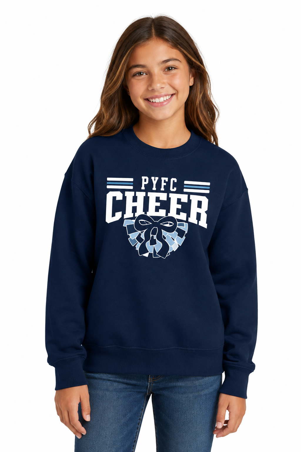 PYFC Cheer Crewneck - Adult and Youth Sizing