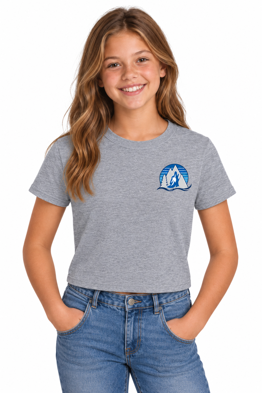 Kopachuck Coyote Striped Women's Rib Baby Tee