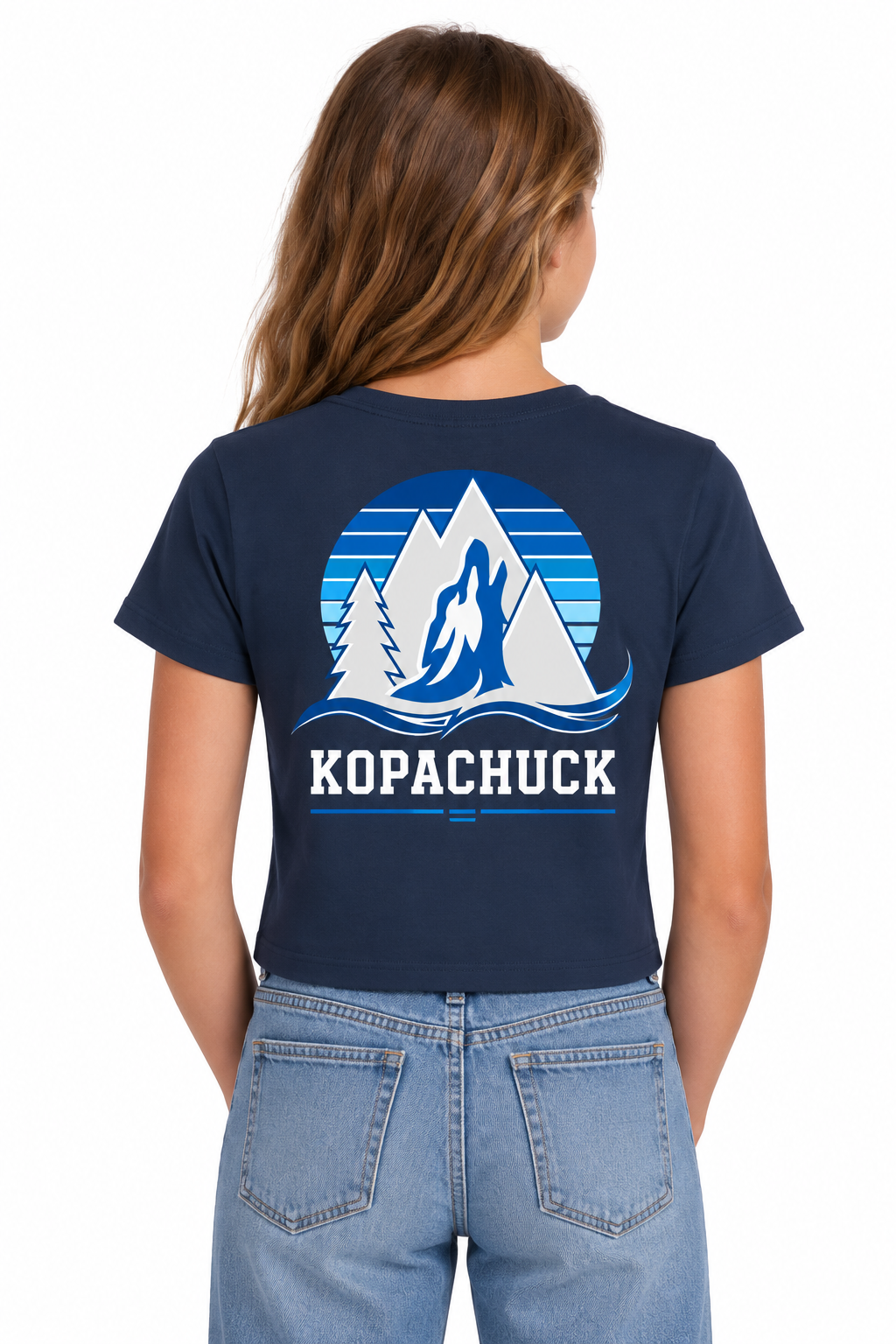 Kopachuck Coyote Striped Women's Rib Baby Tee