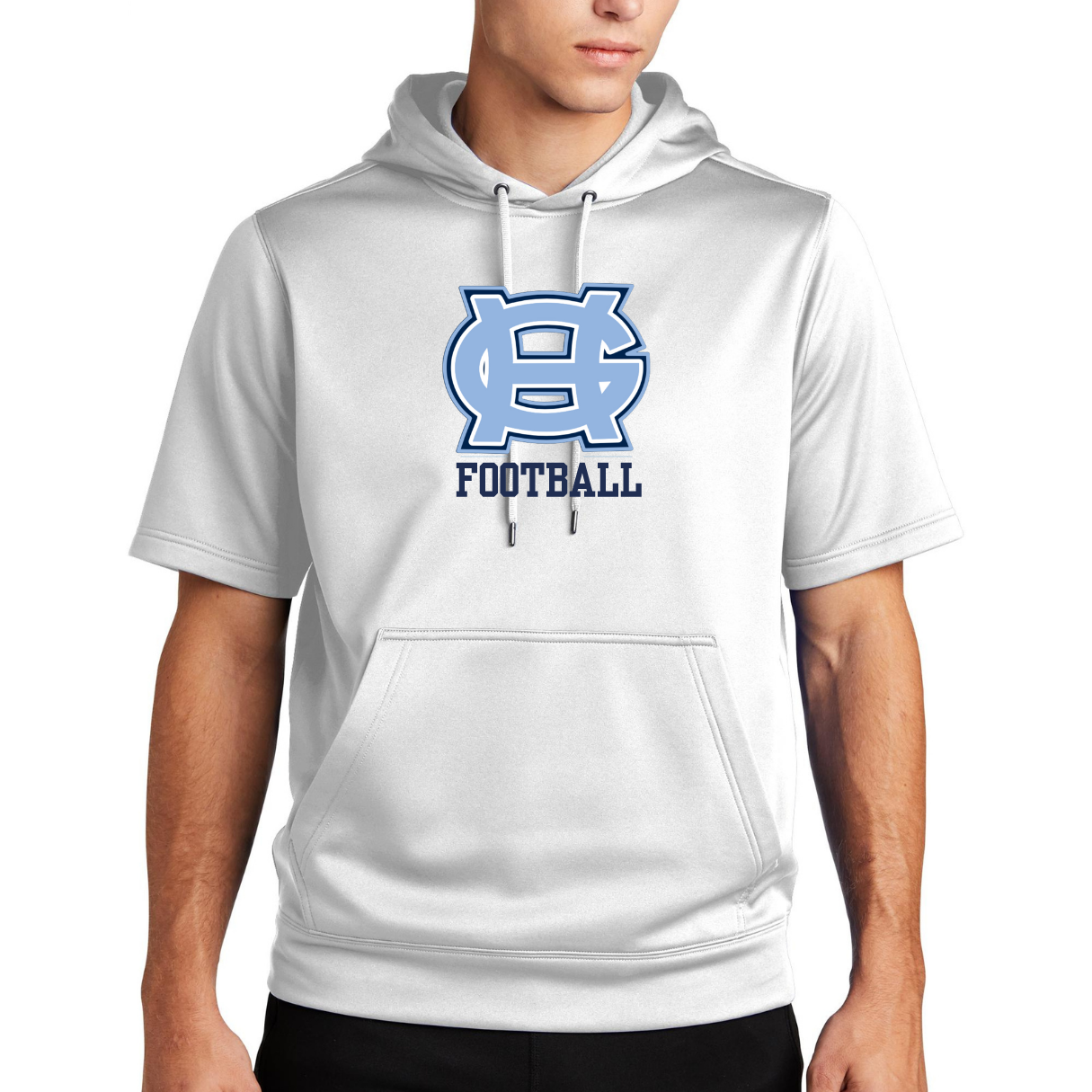 Classic GH Football Short Sleeved Performance Hooded Sweatshirt- Adult and Youth