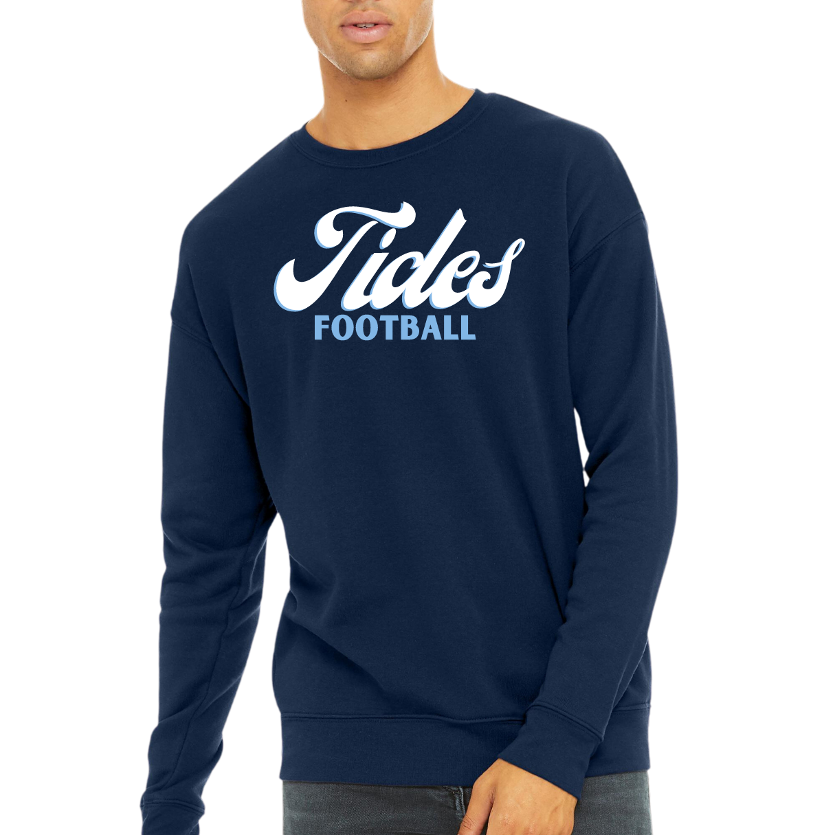 Retro Tides Football Crewneck - Adult and Youth