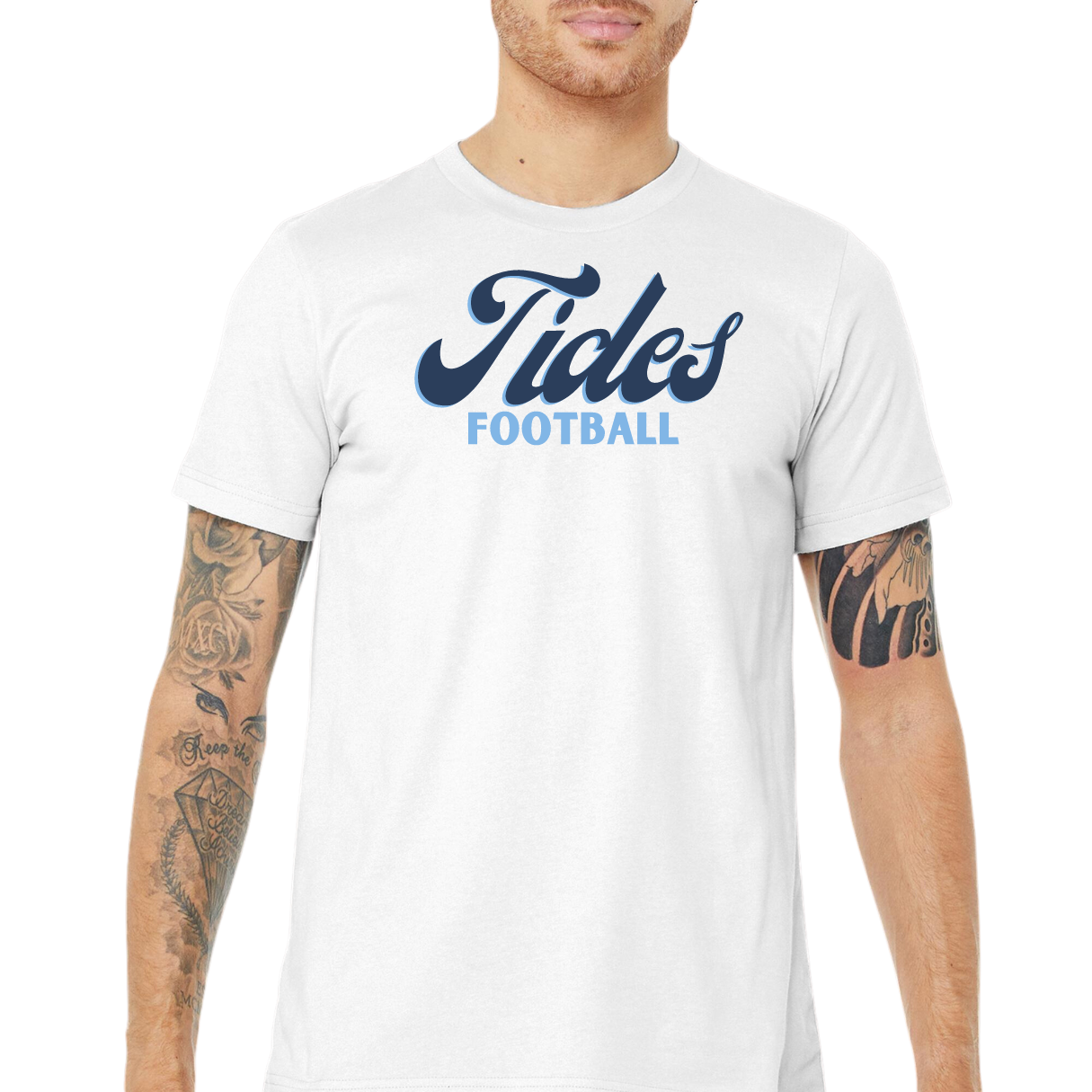 Retro Tides Football Tee- Adult and Youth