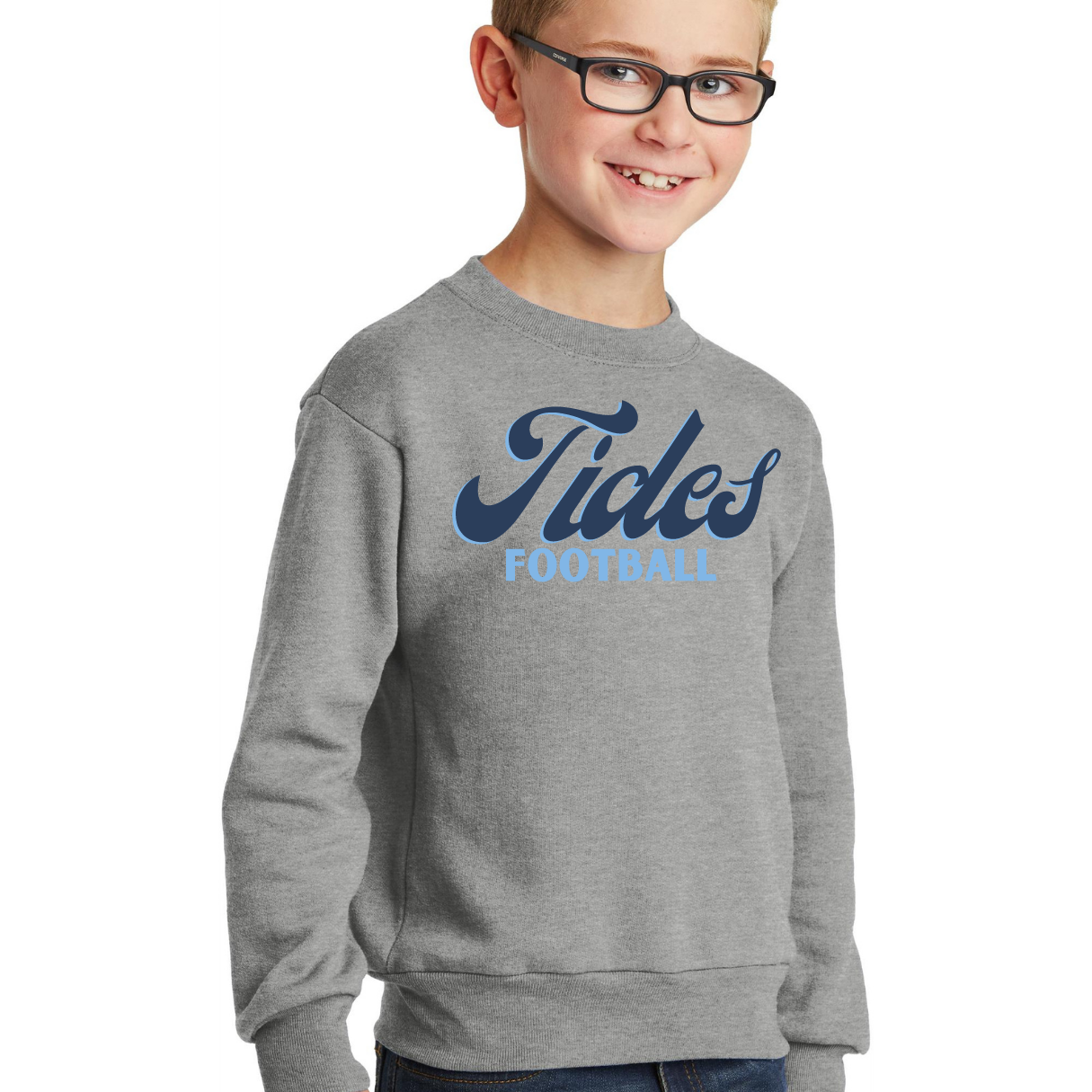 Retro Tides Football Crewneck - Adult and Youth