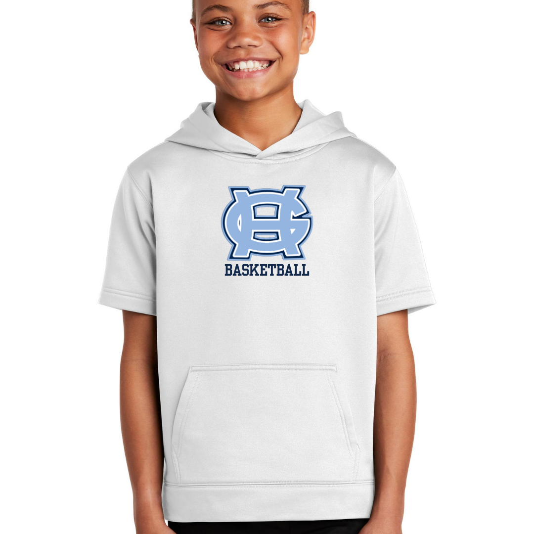 Classic GH Basketball Short Sleeved Performance Hooded Sweatshirt- Adult and Youth