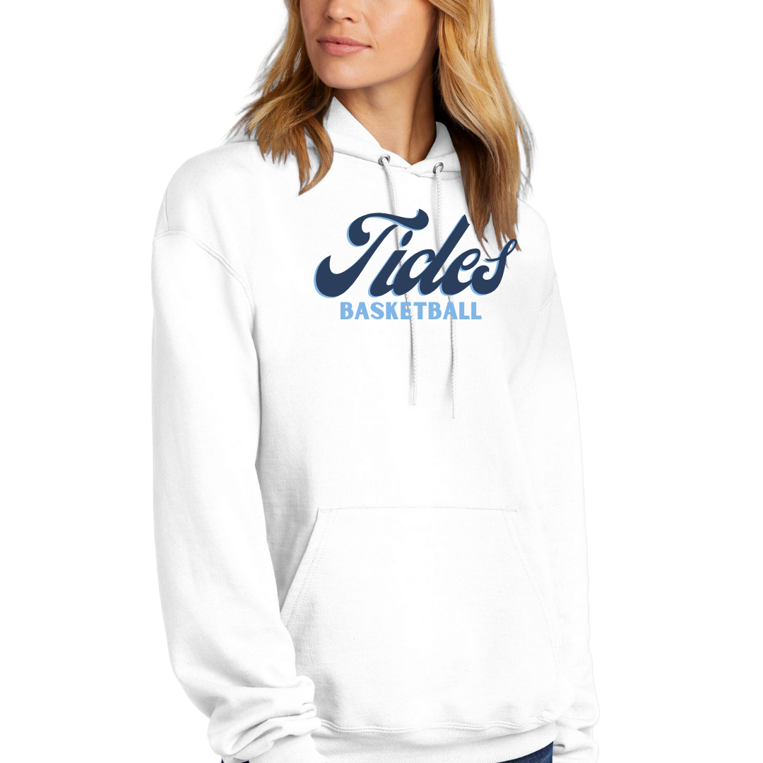 Retro Tides Basketball Hooded Sweatshirt- Adult and Youth