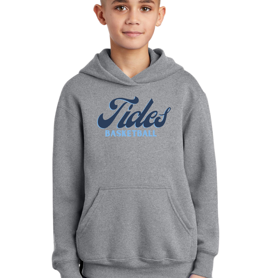 Retro Tides Basketball Hooded Sweatshirt- Adult and Youth