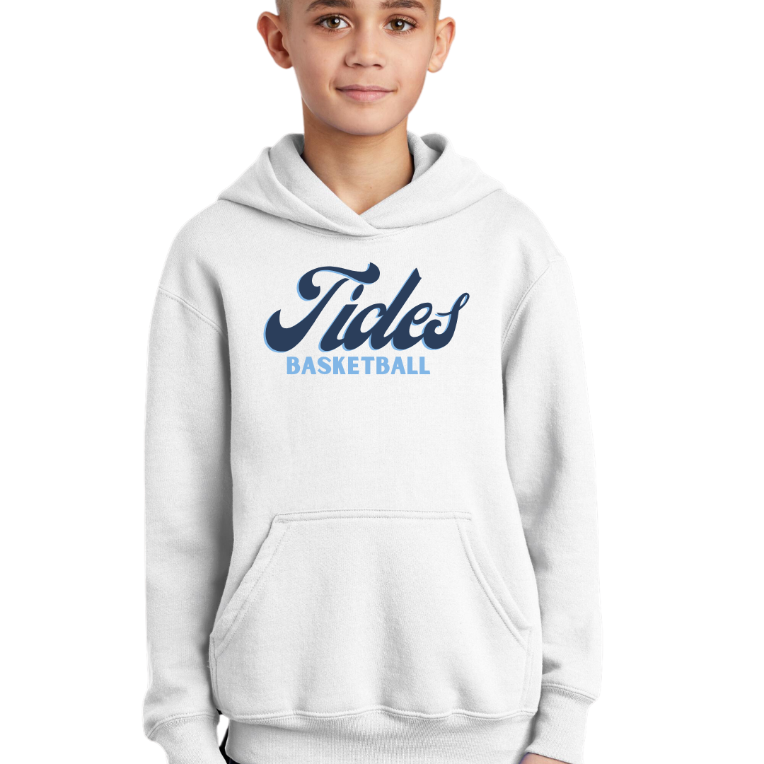 Retro Tides Basketball Hooded Sweatshirt- Adult and Youth
