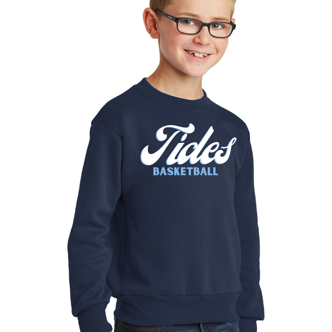 Retro Tides Basketball Crewneck - Adult and Youth