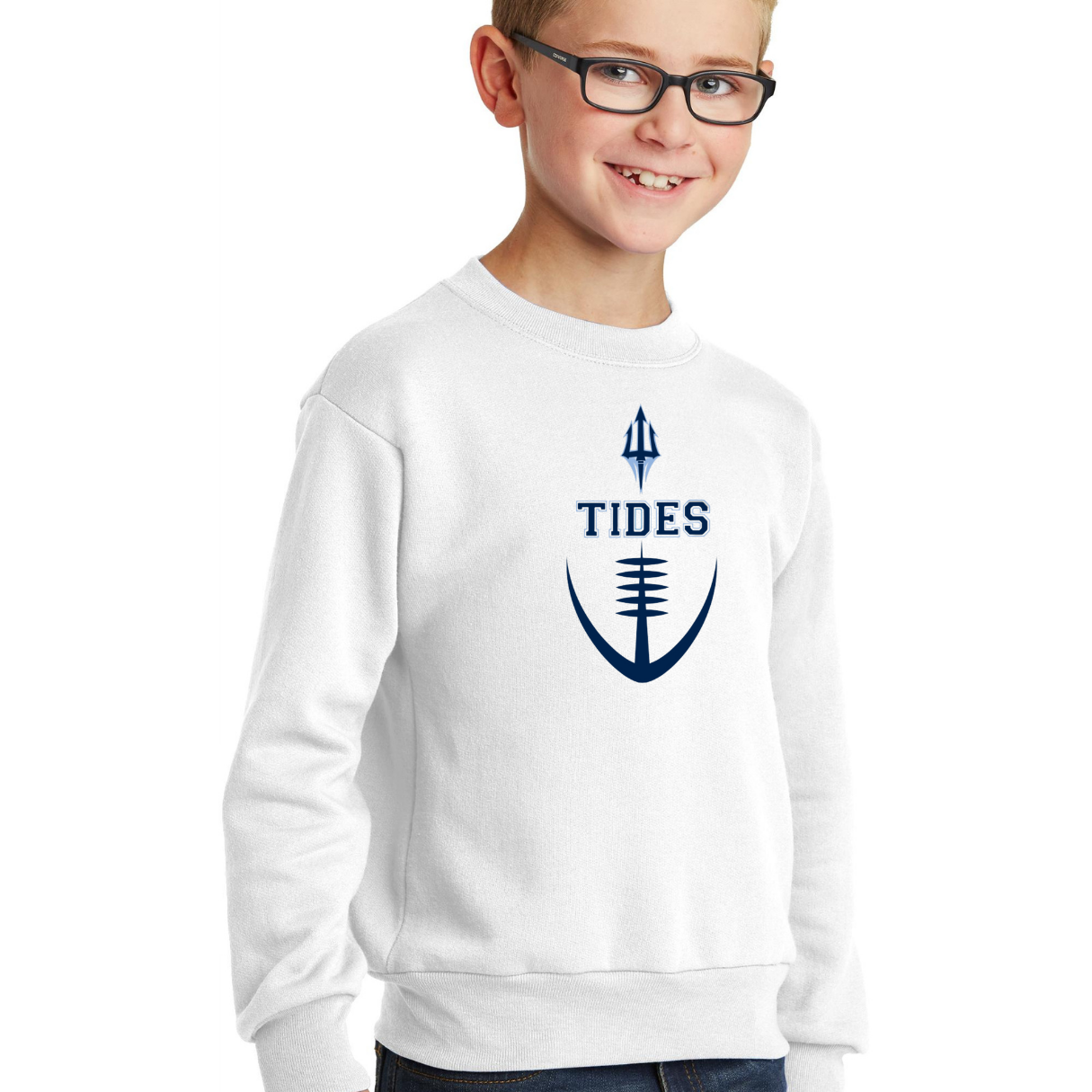 Tides Football Trident Crewneck - Adult and Youth
