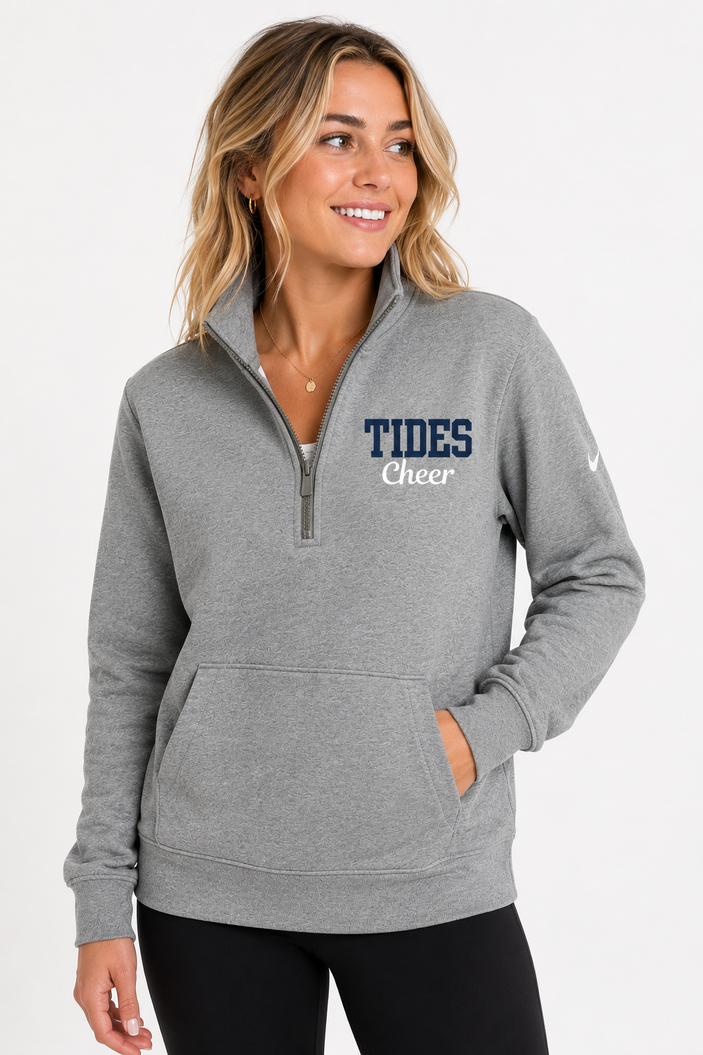 Nike Womens Tides Cheer 1/4 Zip Sweatshirt - Adult Sizing Only