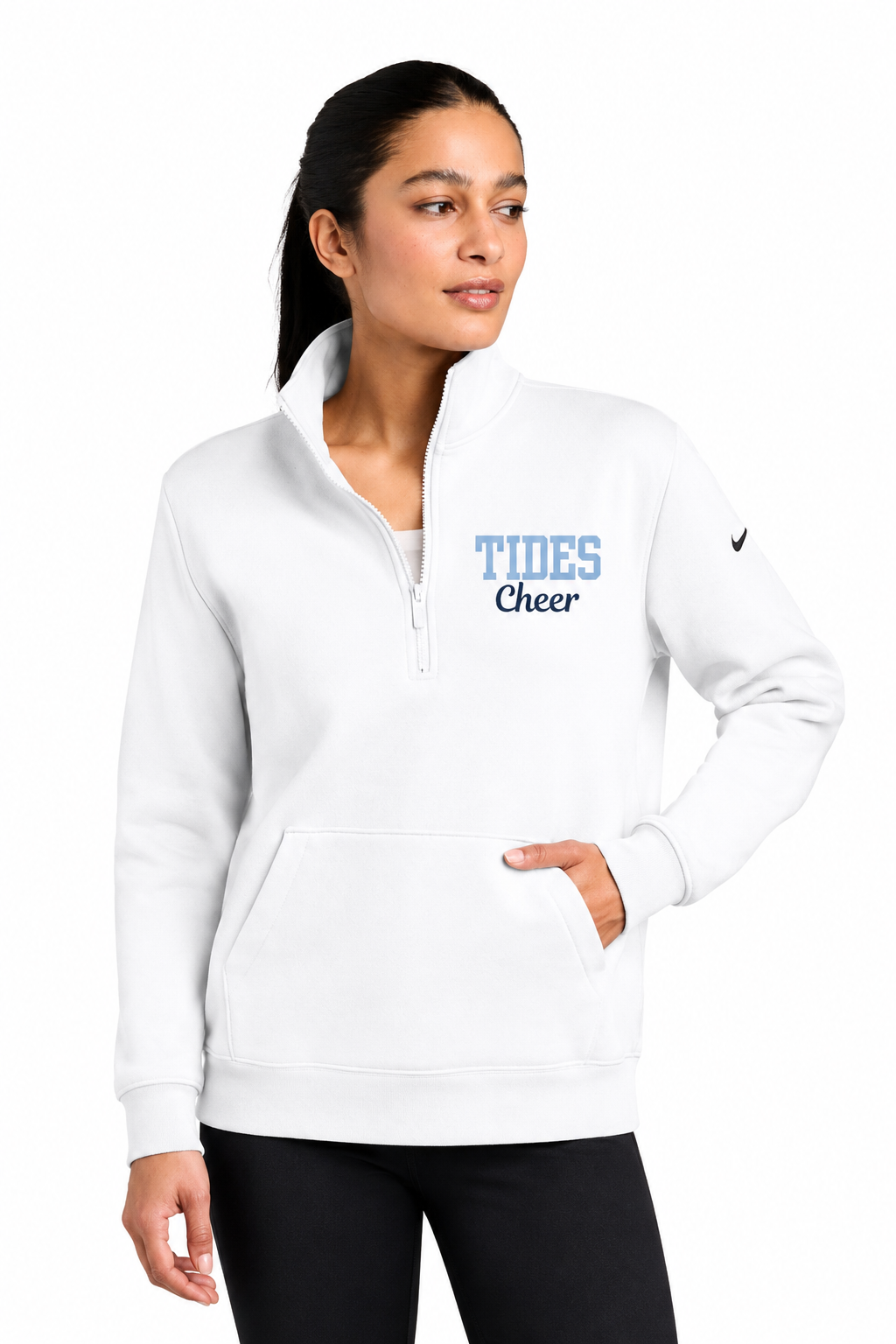 Nike Womens Tides Cheer 1/4 Zip Sweatshirt - Adult Sizing Only