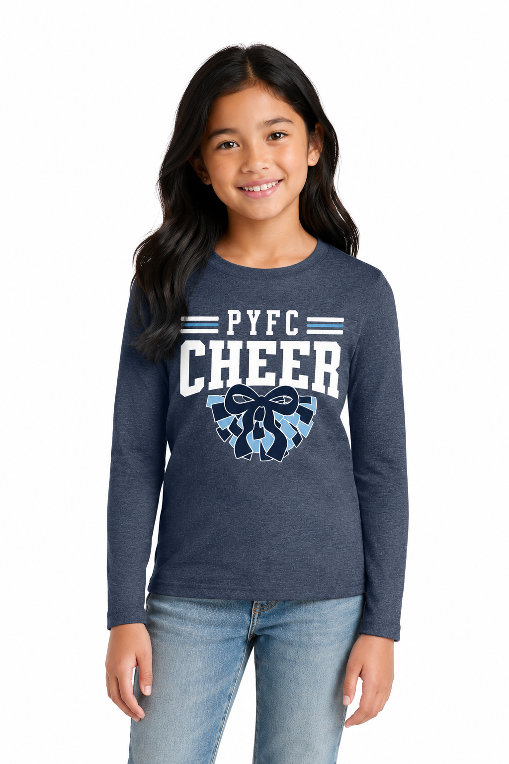 PYFC Cheer Long Sleeve Tee - Adult and Youth sizes