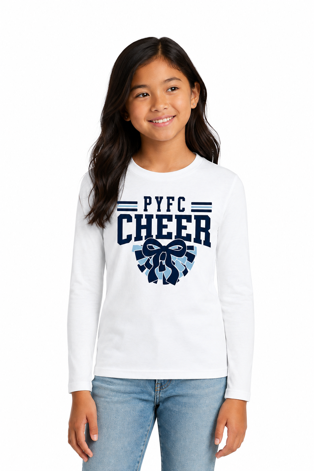 PYFC Cheer Long Sleeve Tee - Adult and Youth sizes