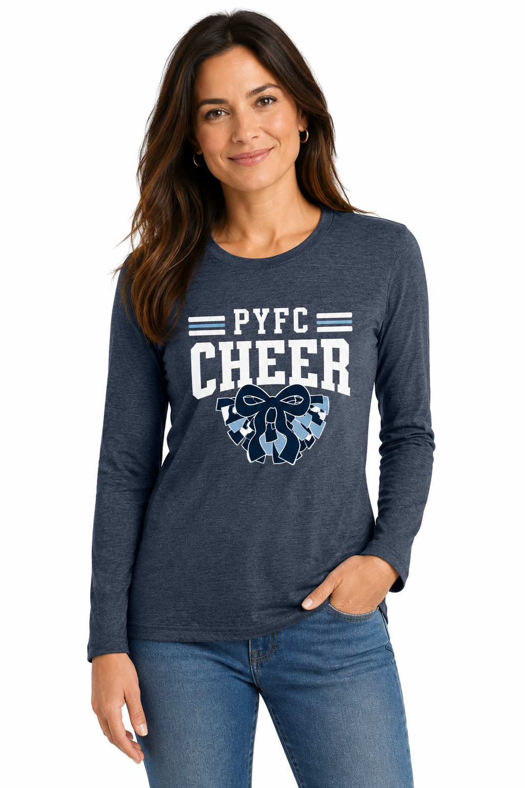 PYFC Cheer Long Sleeve Tee - Adult and Youth sizes