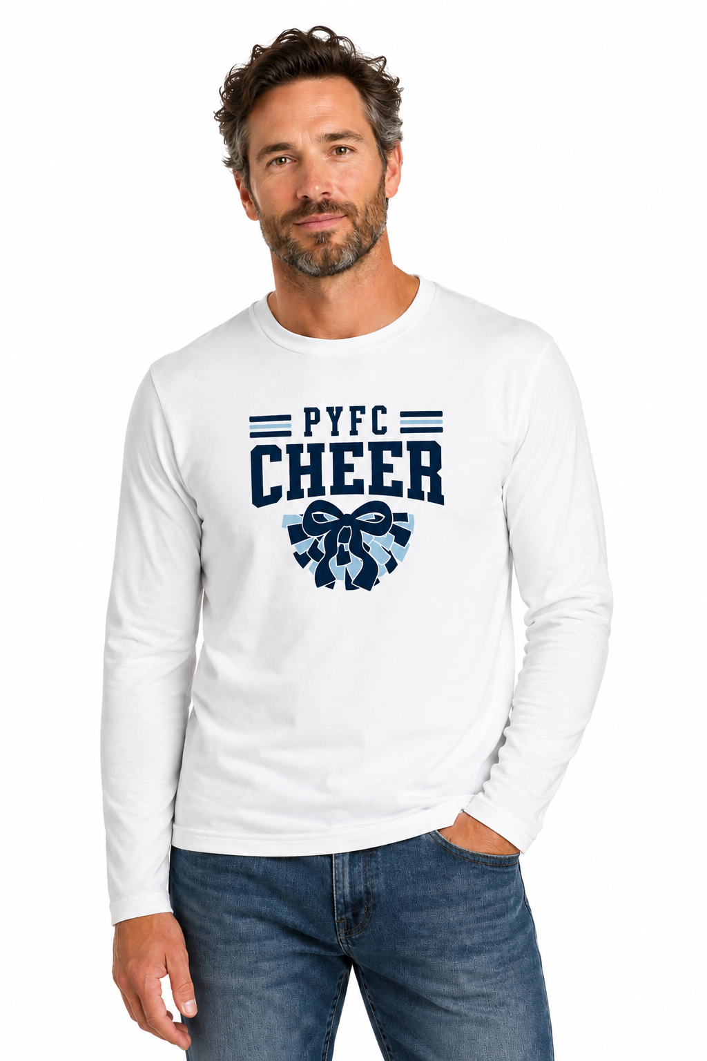 PYFC Cheer Long Sleeve Tee - Adult and Youth sizes