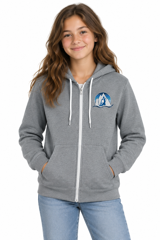 Kopachuck Coyote Striped Full Zip Hooded Sweatshirt