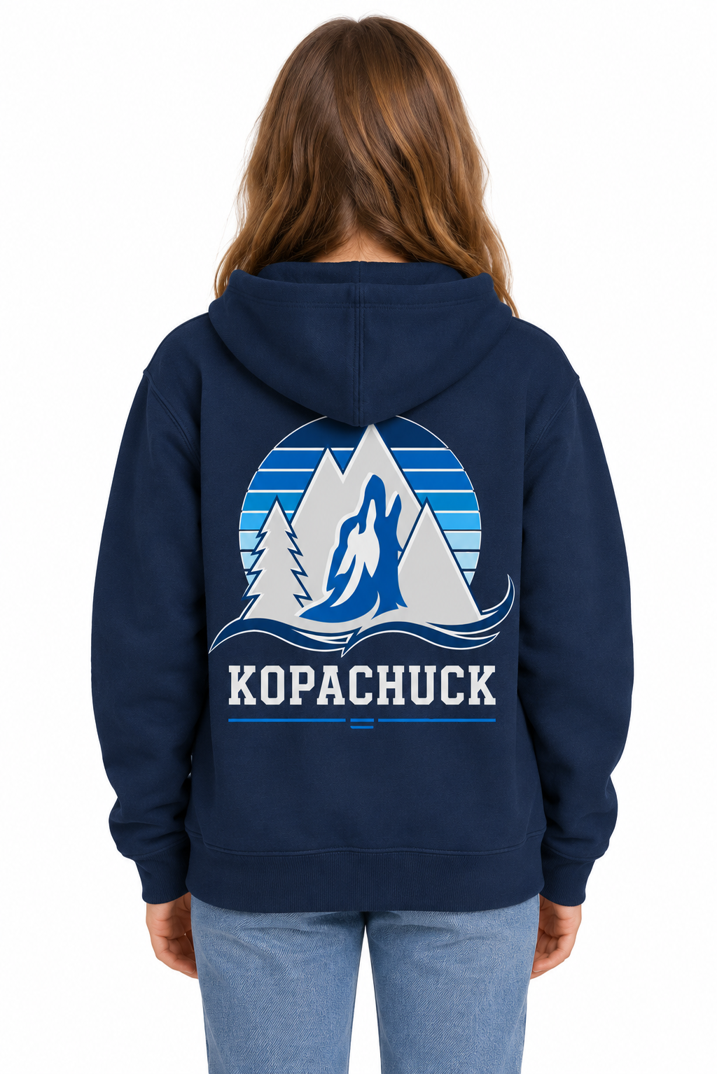 Kopachuck Coyote Striped Full Zip Hooded Sweatshirt