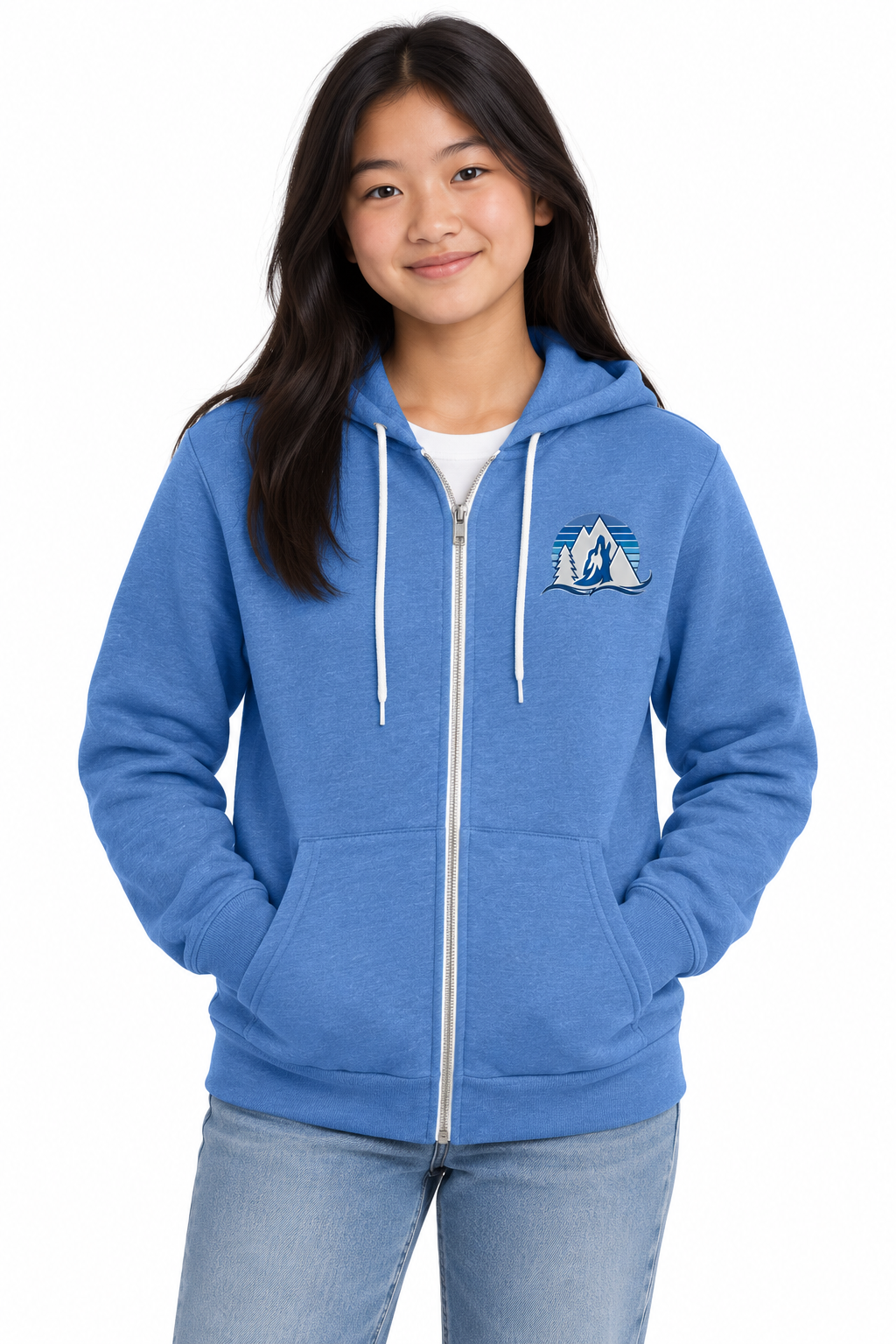 Kopachuck Coyote Striped Full Zip Hooded Sweatshirt