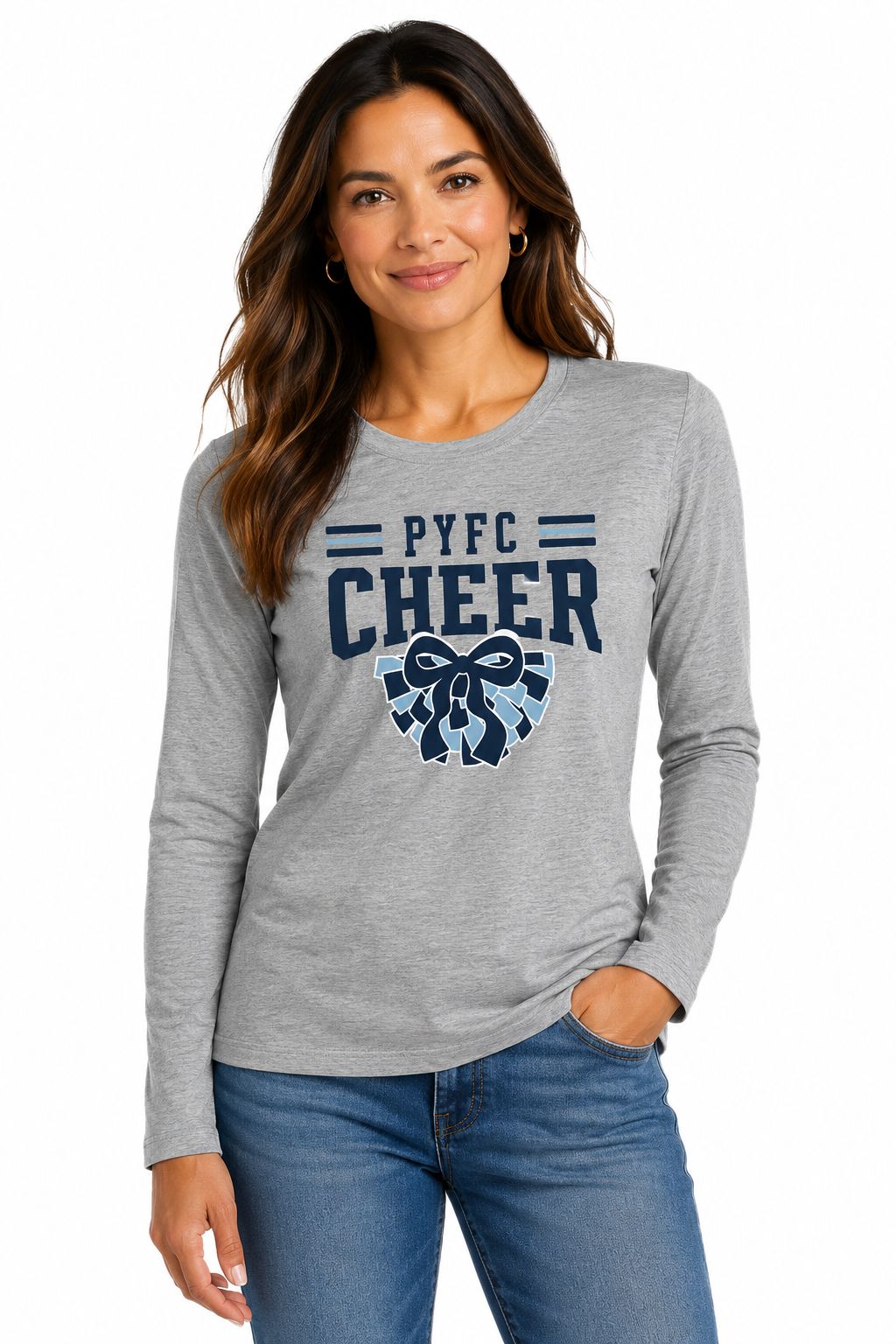 PYFC Cheer Long Sleeve Tee - Adult and Youth sizes