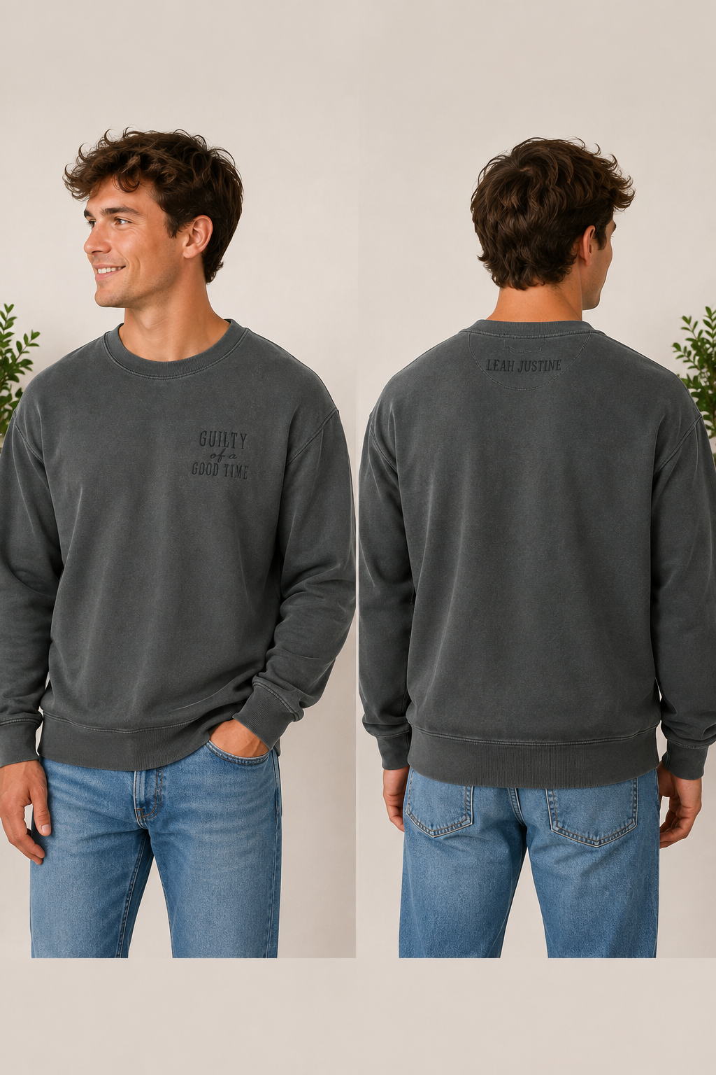 Guilty of a Good Time Embroidered Comfort Colors Crewneck