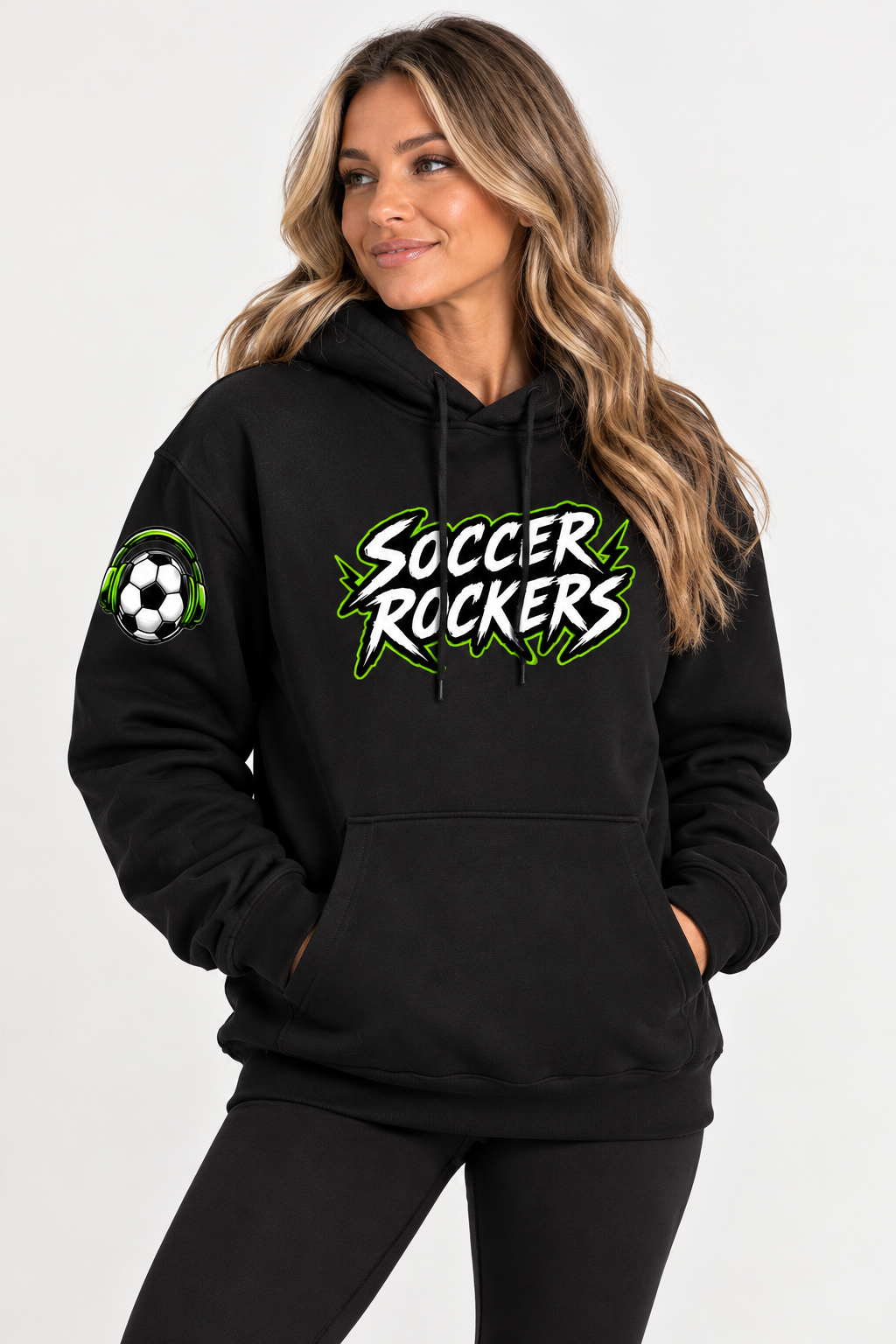 Soccer Rockers Womens Hooded Sweatshirt- Adult Sizing ONLY